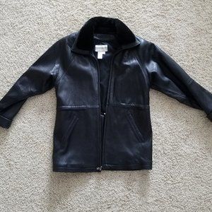 Coldwater Creek Black Leather Jacket